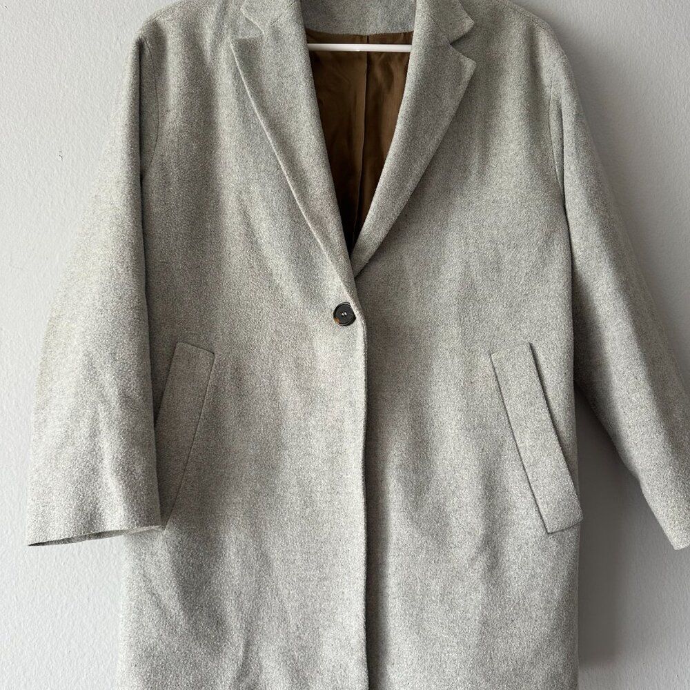 Marvin Browne Spitalfields Women’s Wool Coat Made in England Size S Gray - Picture 2 of 11